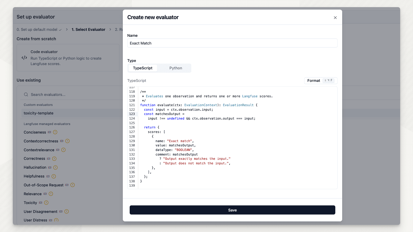 Code evaluators